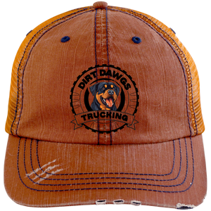 Dirt Dawgs Distressed Unstructured Trucker Cap