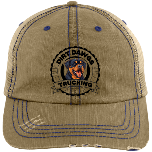 Dirt Dawgs Distressed Unstructured Trucker Cap