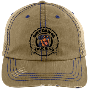 Dirt Dawgs Distressed Unstructured Trucker Cap