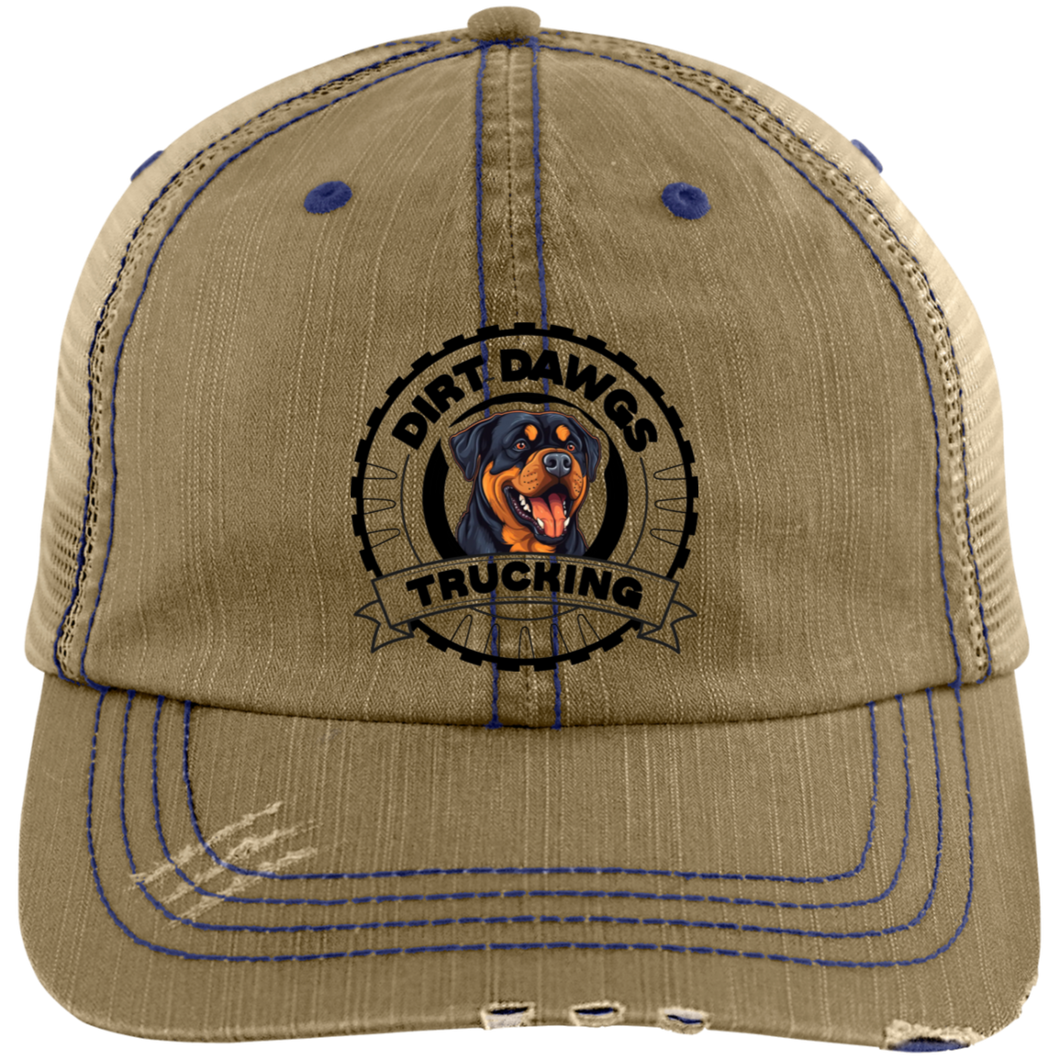 Dirt Dawgs Distressed Unstructured Trucker Cap