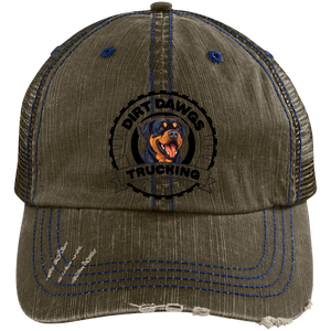 Dirt Dawgs Distressed Unstructured Trucker Cap