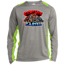 Load image into Gallery viewer, Cochis Cartel Long Sleeve Heather Colorblock Performance Tee