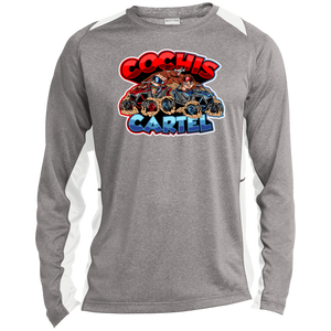 Cochis Cartel Long Sleeve Heather Colorblock Performance Tee