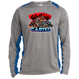 Cochis Cartel Long Sleeve Heather Colorblock Performance Tee