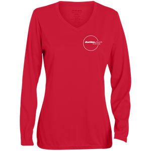 Sheridan.Church Ladies' Moisture-Wicking Long Sleeve V-Neck Tee