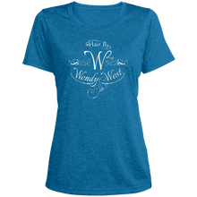 Load image into Gallery viewer, Hair By W2 Ladies&#39; Heather Scoop Neck Performance Tee