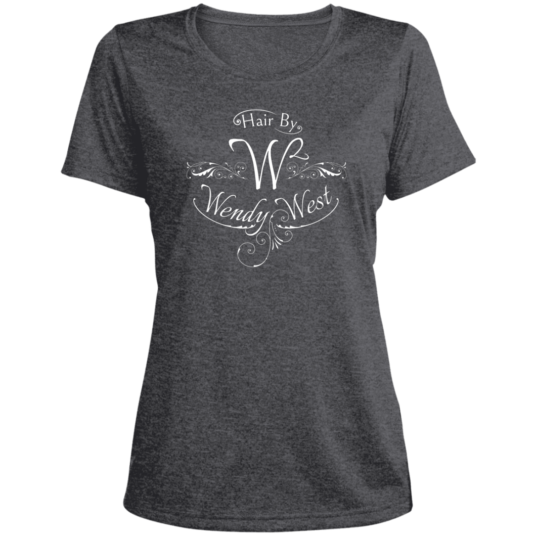 Hair By W2 Ladies' Heather Scoop Neck Performance Tee