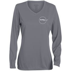 Sheridan.Church Ladies' Moisture-Wicking Long Sleeve V-Neck Tee