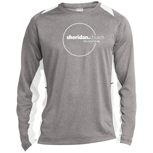 Sheridan.Church Long Sleeve Heather Colorblock Performance Tee