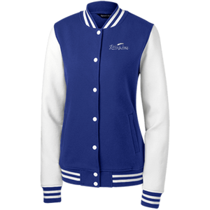 DzynWorx Women's Fleece Letterman Jacket