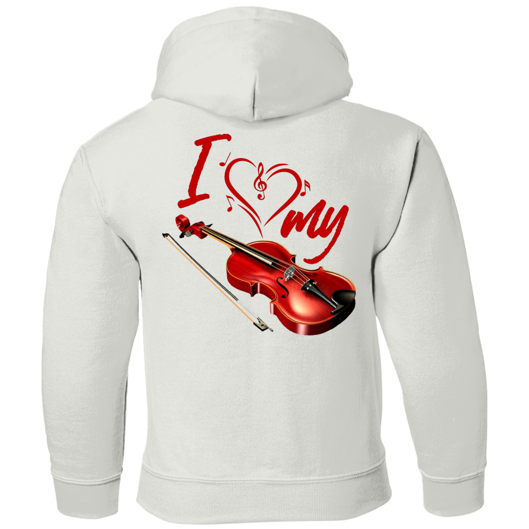 I Love My Violin Youth Pullover Hoodie