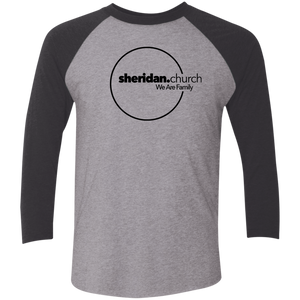 Sheridan.Church Tri-Blend 3/4 Sleeve T-Shirt