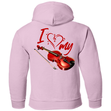 Load image into Gallery viewer, I Love My Violin Youth Pullover Hoodie