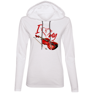 I Love My Violin Ladies' T-Shirt Hoodie