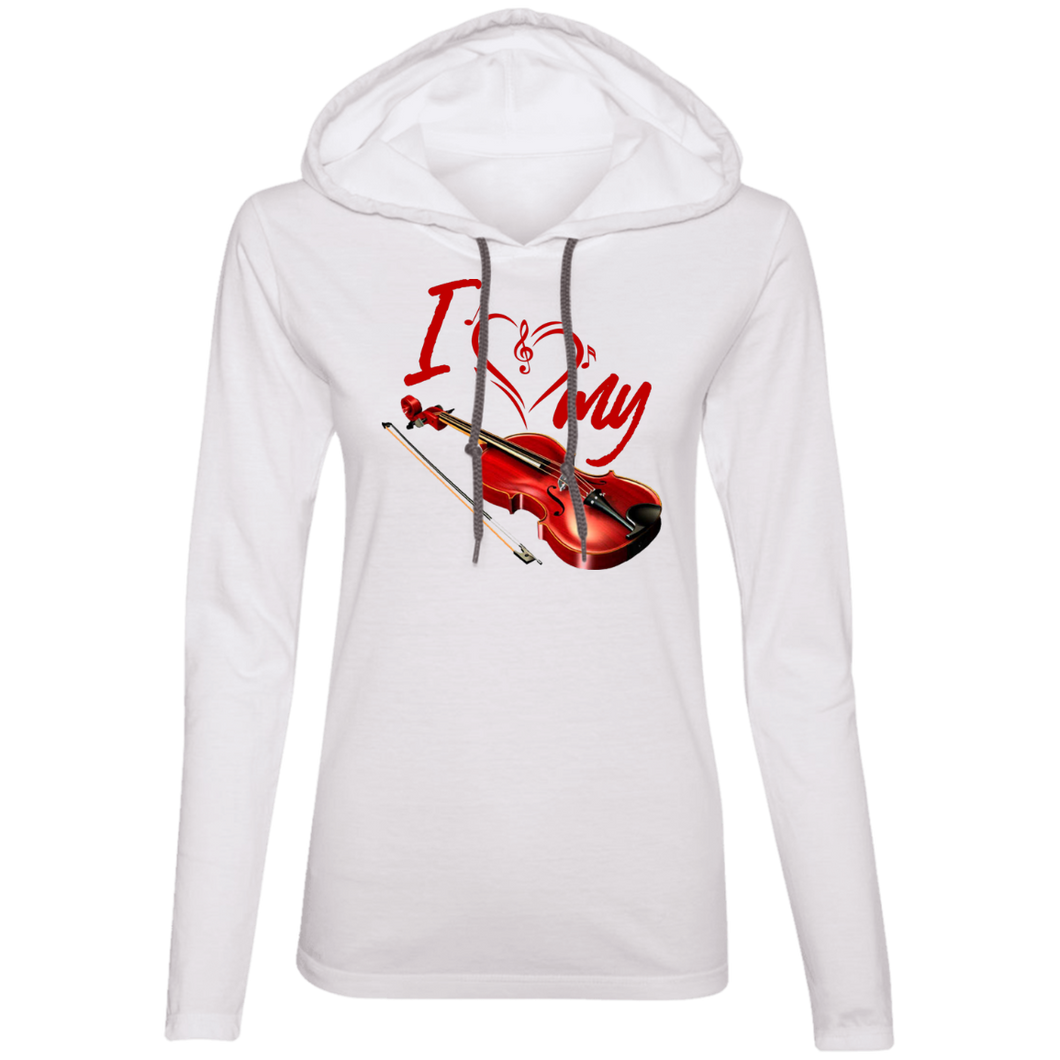 I Love My Violin Ladies' T-Shirt Hoodie