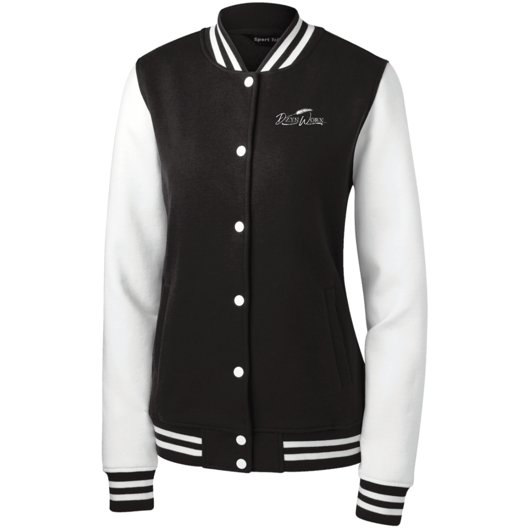 DzynWorx Women's Fleece Letterman Jacket