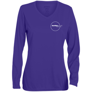 Sheridan.Church Ladies' Moisture-Wicking Long Sleeve V-Neck Tee