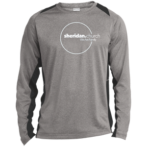 Sheridan.Church Long Sleeve Heather Colorblock Performance Tee