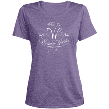 Load image into Gallery viewer, Hair By W2 Ladies&#39; Heather Scoop Neck Performance Tee