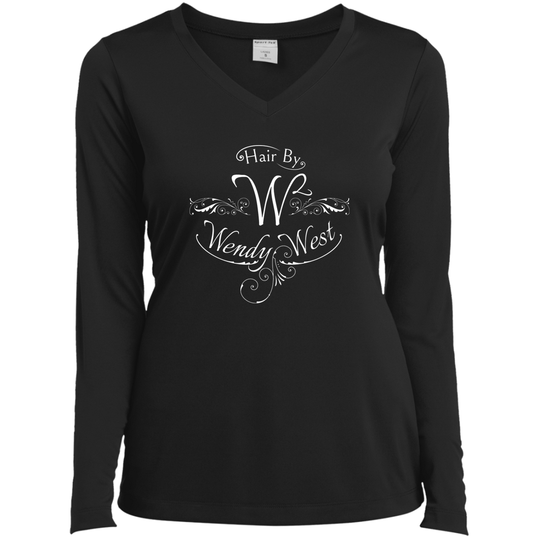 Hair By W2 Ladies’ Long Sleeve Performance V-Neck Tee