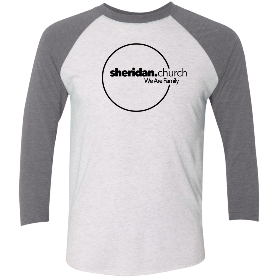 Sheridan.Church Tri-Blend 3/4 Sleeve T-Shirt