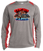 Load image into Gallery viewer, Cochis Cartel Long Sleeve Heather Colorblock Performance Tee